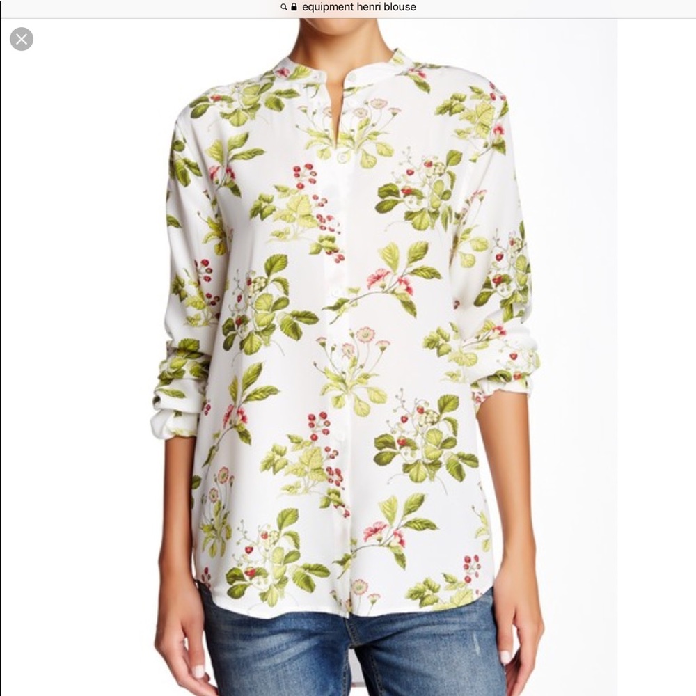 Equipment silk Floral Blouse, like new.